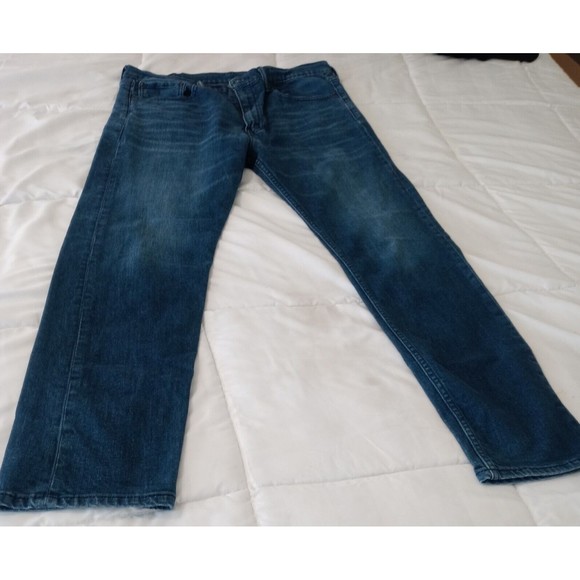 Levi's Slim Straight 522 Denim Stretch Jeans - Size 36/34 - Picture 5 of 7